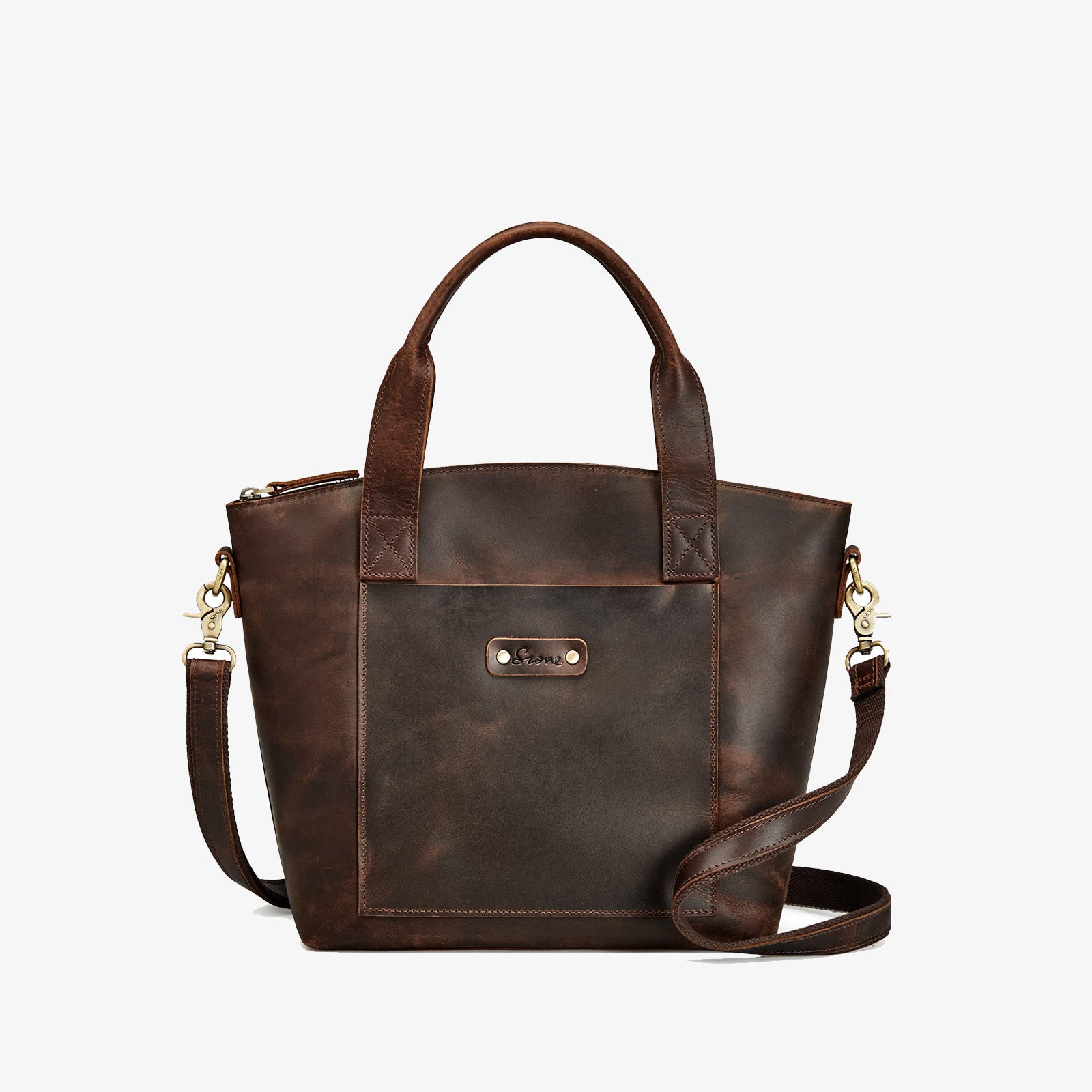 Genuine Leather Top-Handle Satchel Bags