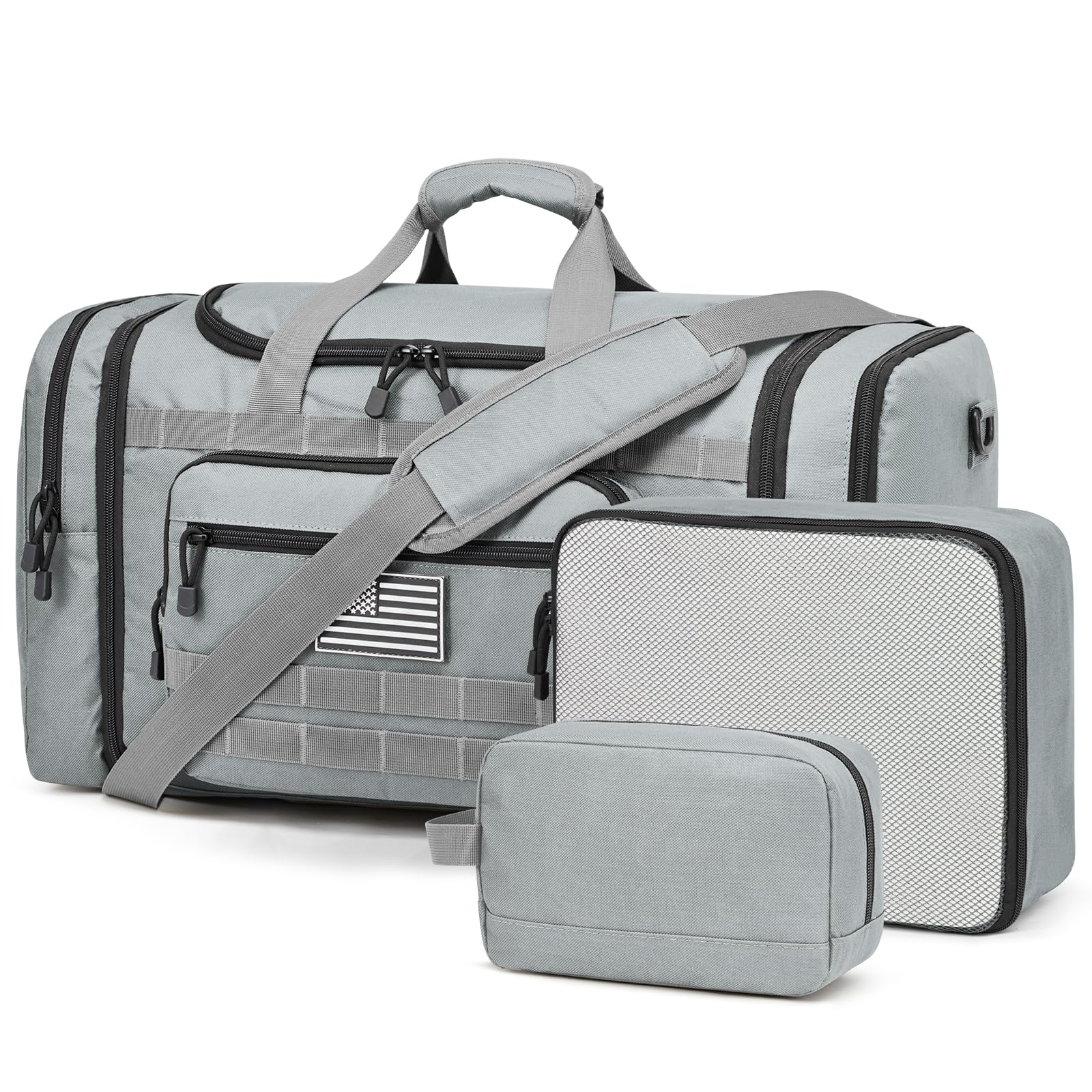 Expandable Travel Duffle Bag 60L with Shoe Compartment