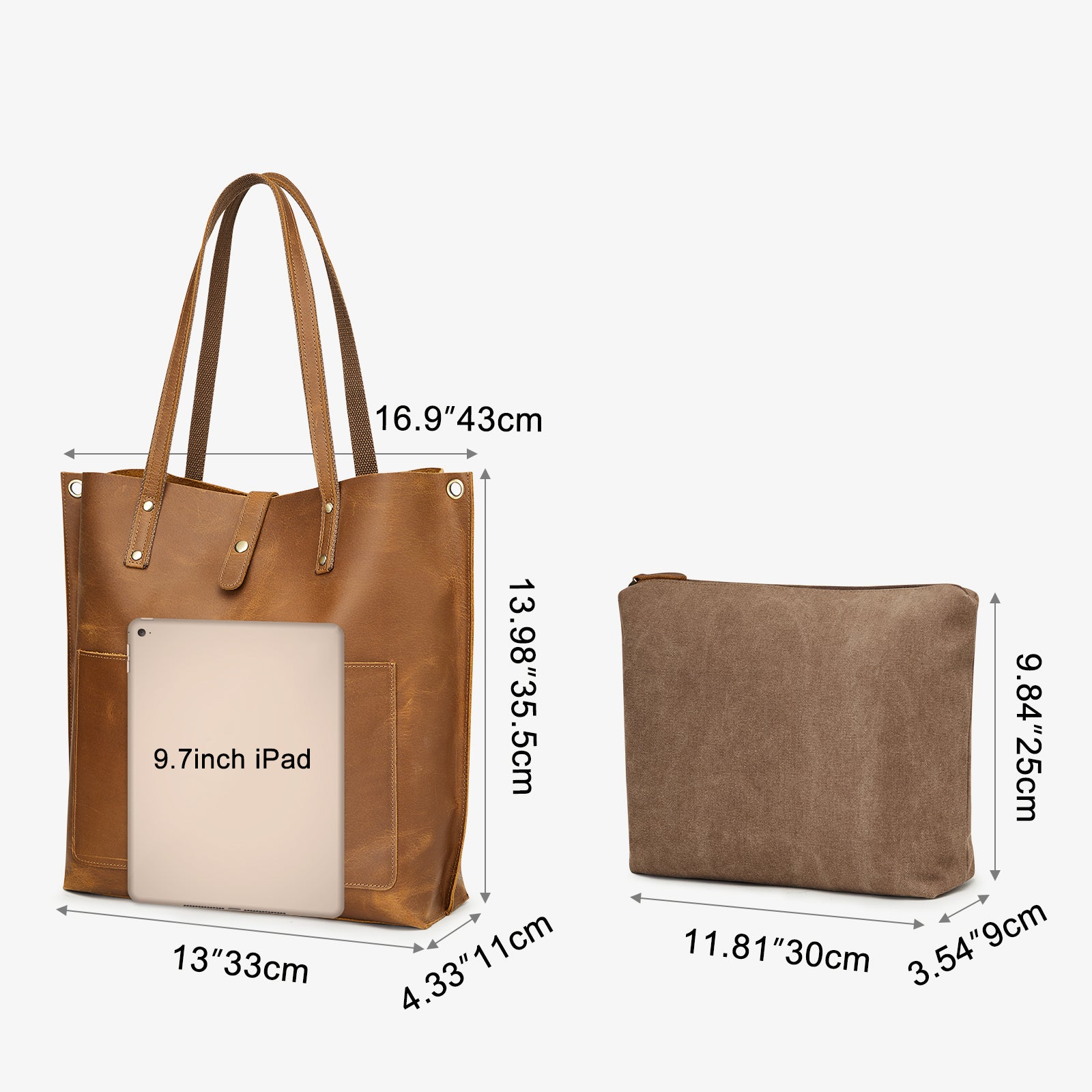 Women's Work Tote Bag with Front Pocket