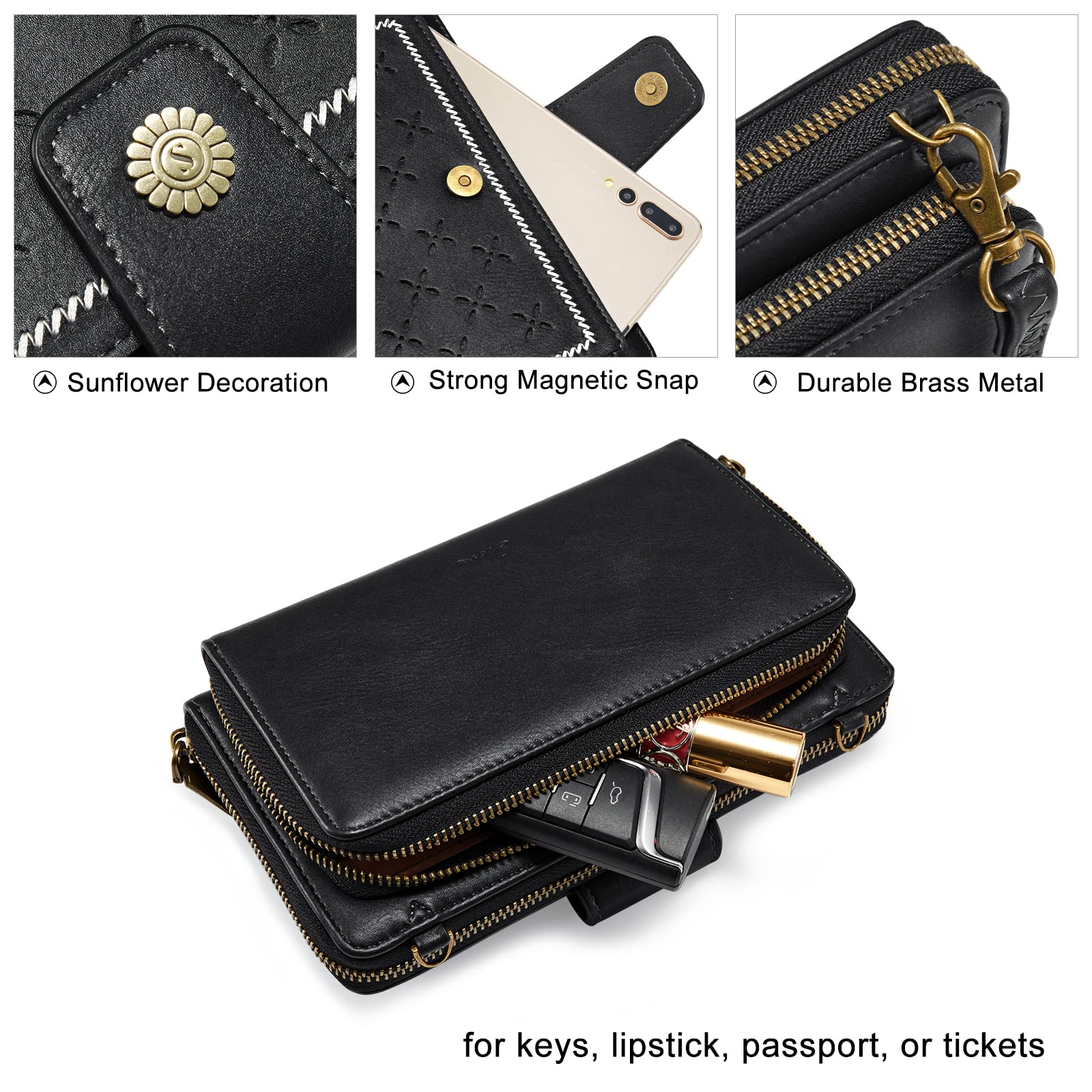 RFID Blocking Wristlet Wallets For Women