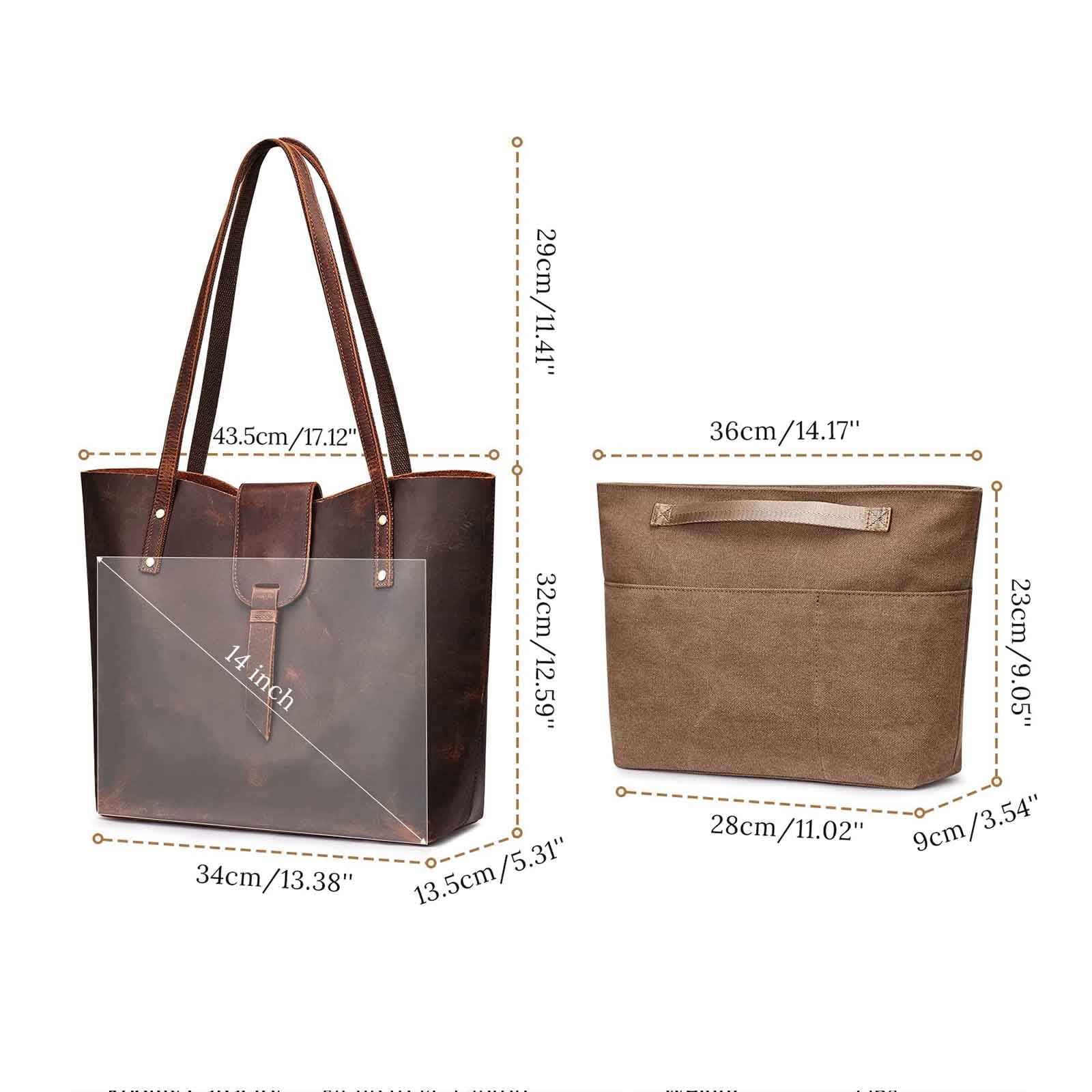 Genuine Leather Tote Purse