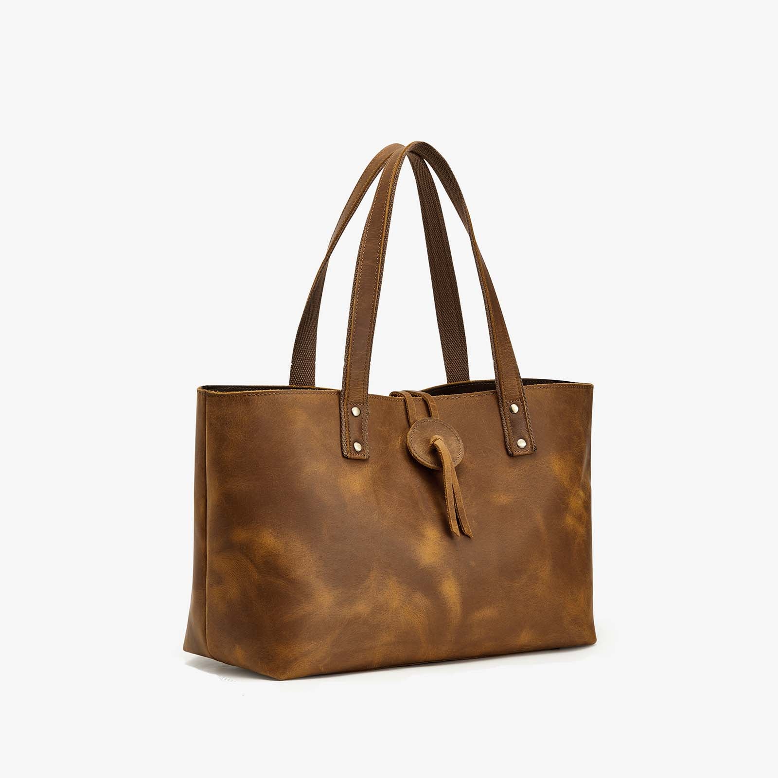 Women's  Brown Leather Tote Bag