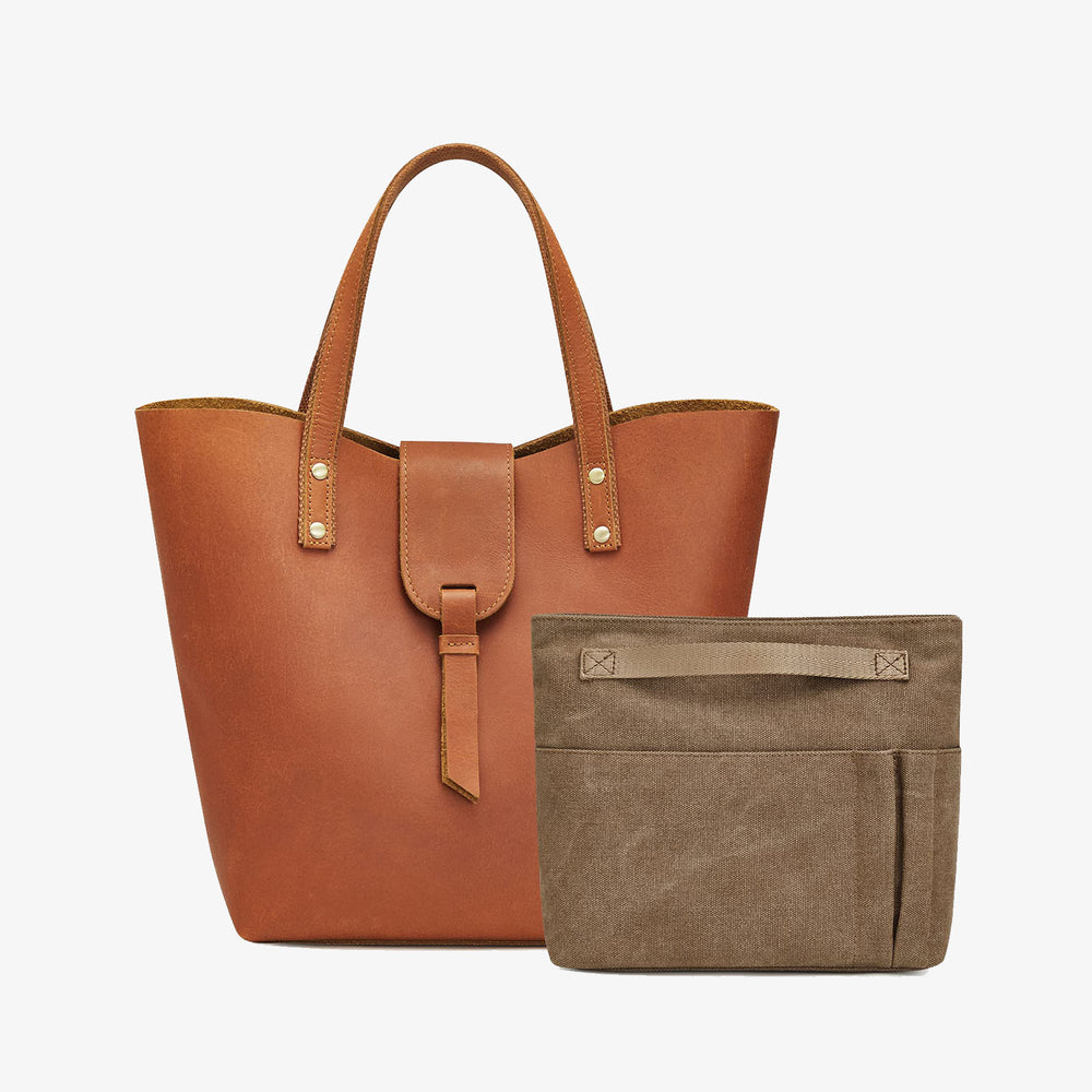 Leather Crossbody Bag with Top Handle main image 0