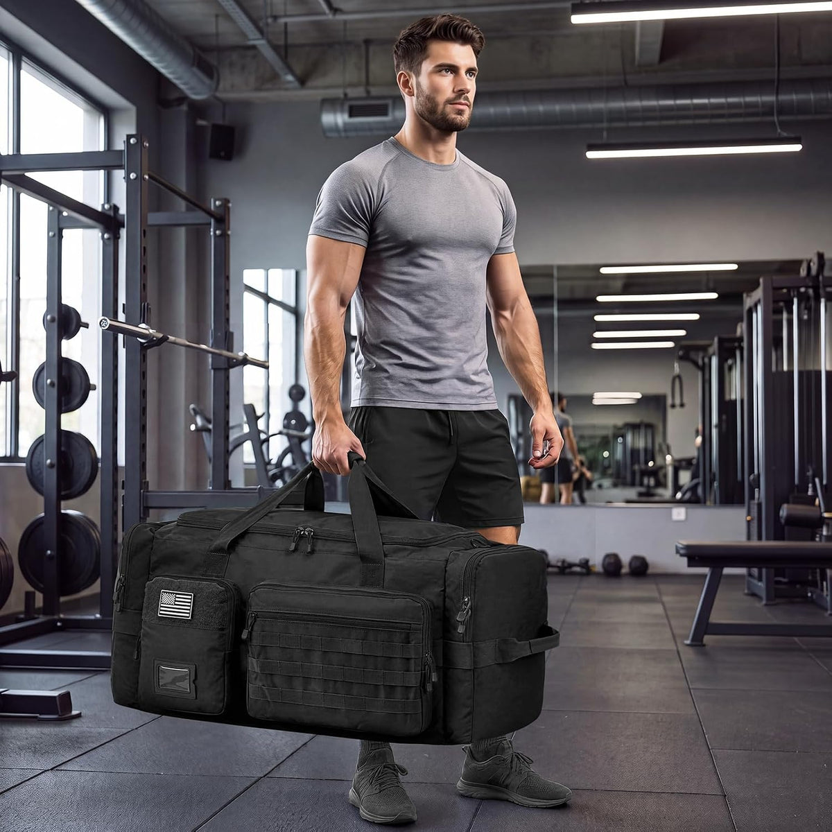 S-ZONE 130L Extra Large 3 in 1 Duffle Bag for Travel Gym Sport Backpack