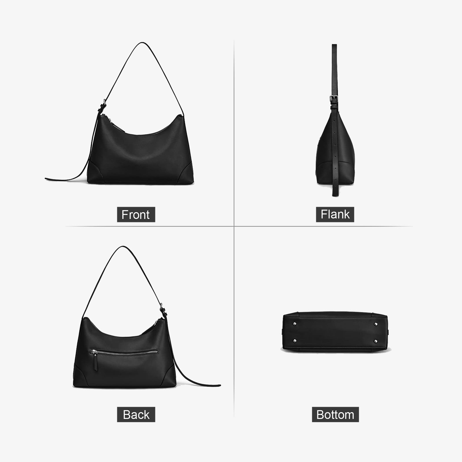 S-ZONE Genuine Leather Shoulder Bag