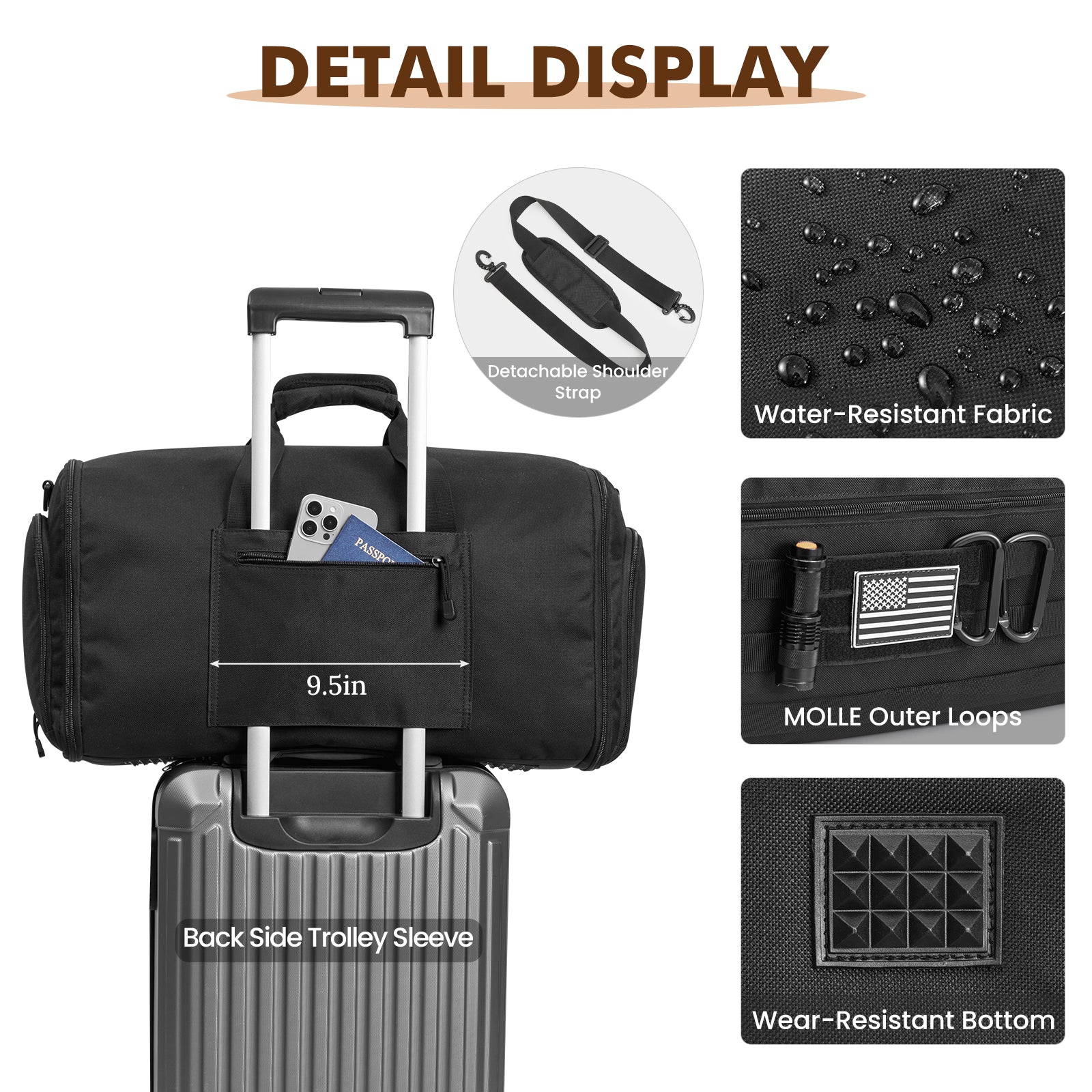 Convertible Garment Duffle 45L with Shoe Compartment