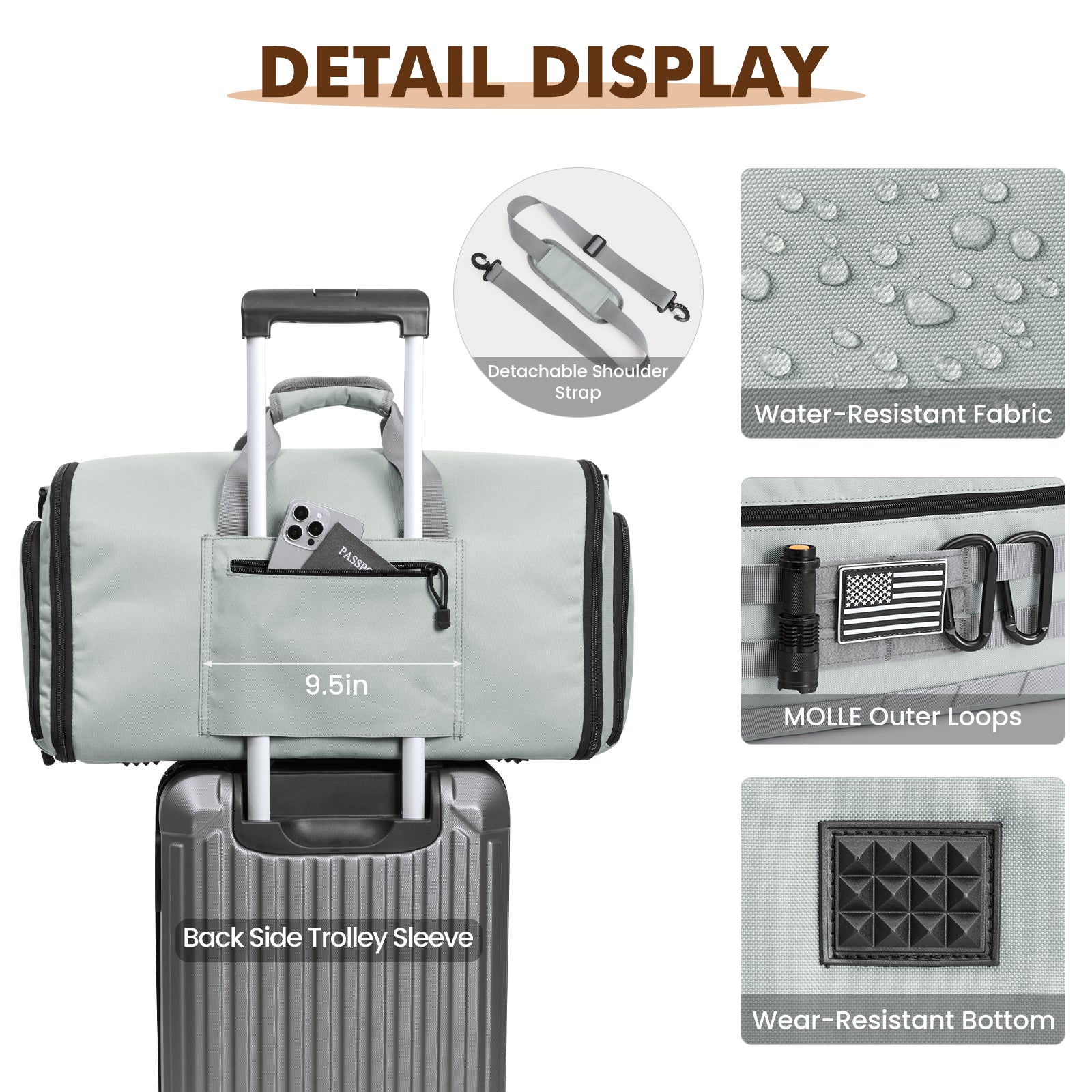 Convertible Garment Duffle 45L with Shoe Compartment