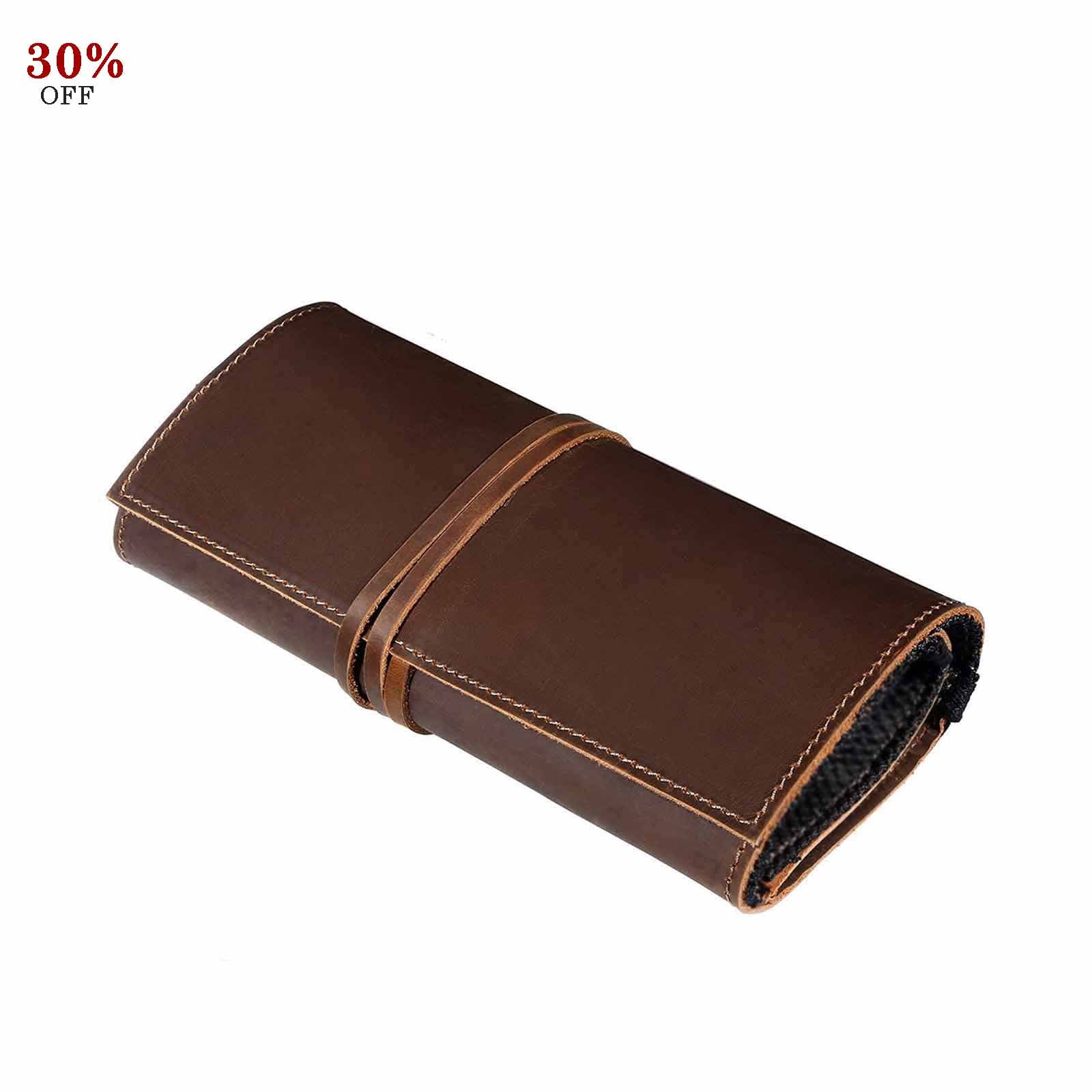 Genuine Leather Electronics Cable Organizer