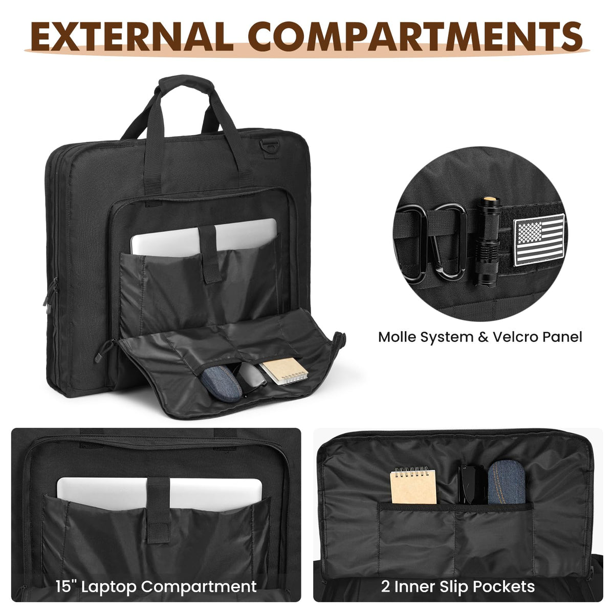 S-ZONE Garment Bags for Travel Carry On Garment Bags for Hanging Clothes Foldable Suit Bag for Men with Shoulder Strap