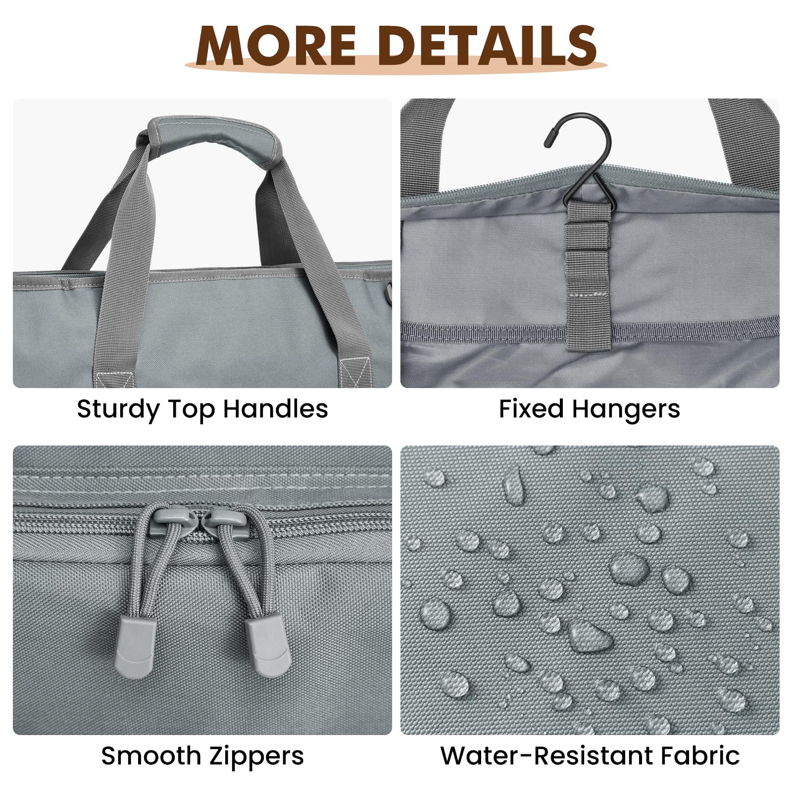 S-ZONE Garment Bags for Travel Carry On Garment Bags for Hanging Clothes Foldable Suit Bag for Men with Shoulder Strap