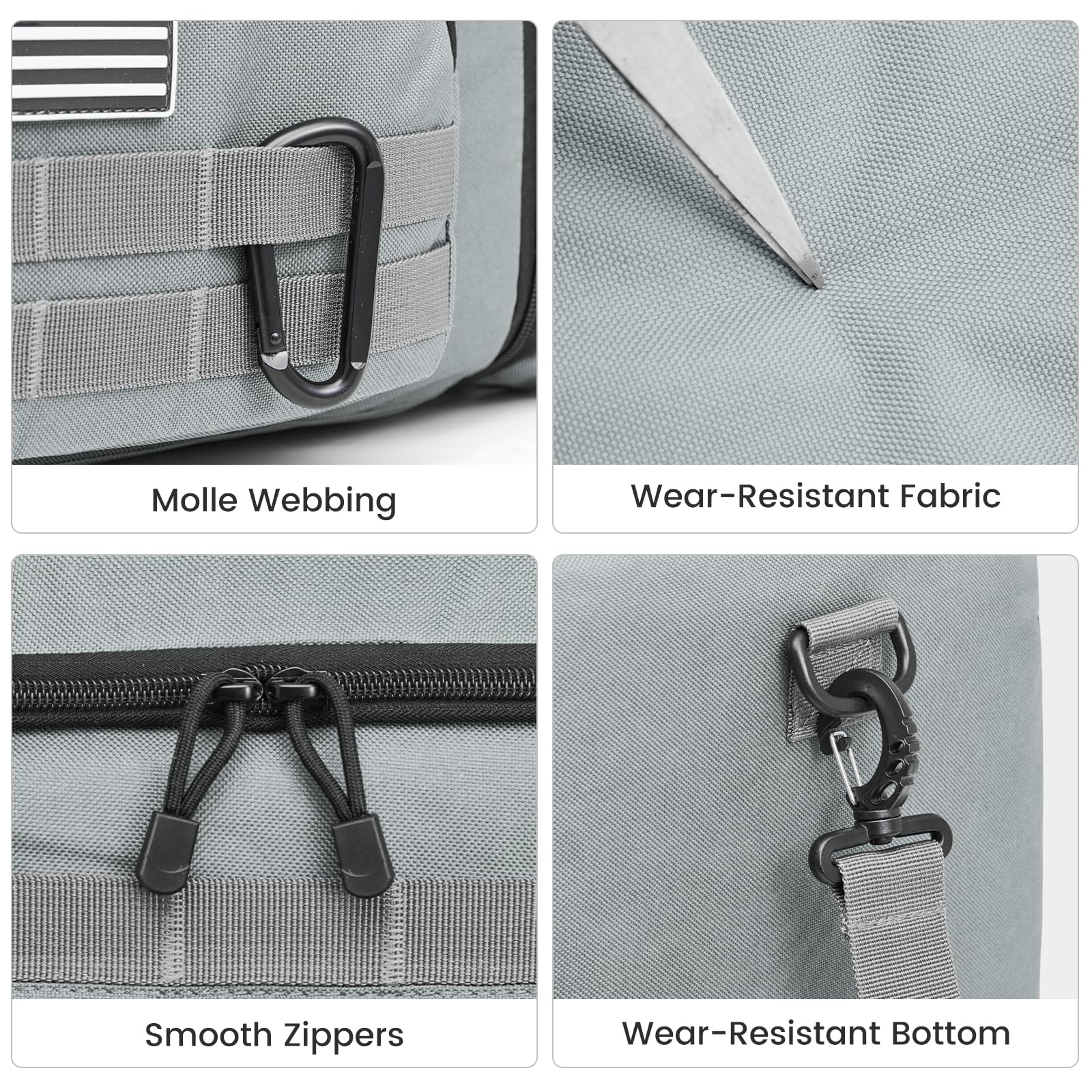 Expandable Travel Duffle Bag 60L with Shoe Compartment