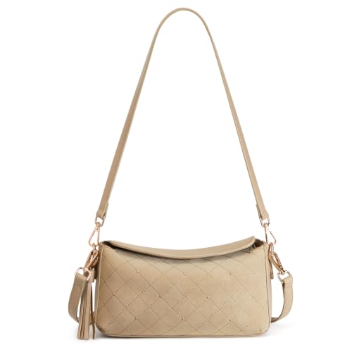 S-ZONE Small Purses for Women, Hobo Crossbody Shoulder Bag 2 Straps