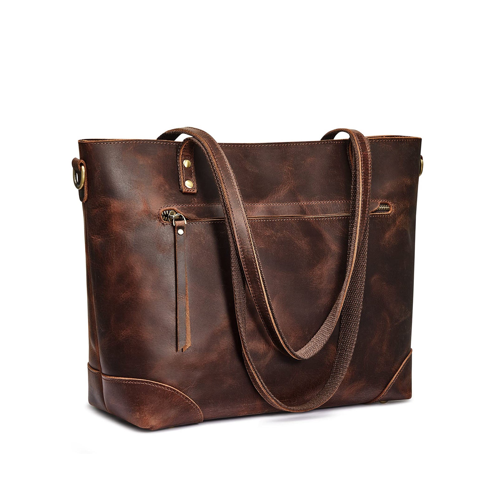 Leather Work Tote Bag for Women