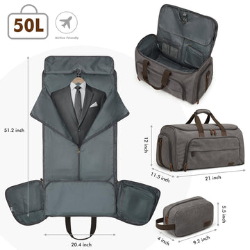baglane hybrid backpack garment bag travel carry on suit bag 50L All-In-One Garment Travel Bag
