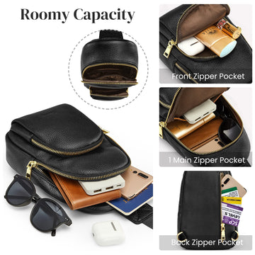 Tibroni Anti-Theft Sling Bag – RFID Blocking Crossbody Chest Bag With Locking Zipper For Men & Women