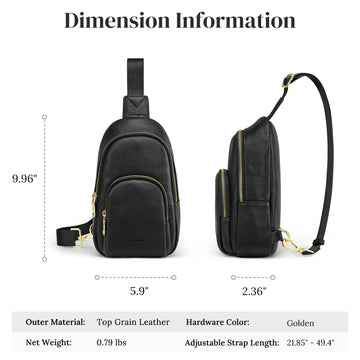 anti theft womens leather sling backpack rfid RFID Blocking Leather Sling Chest Bags Gifts For Women