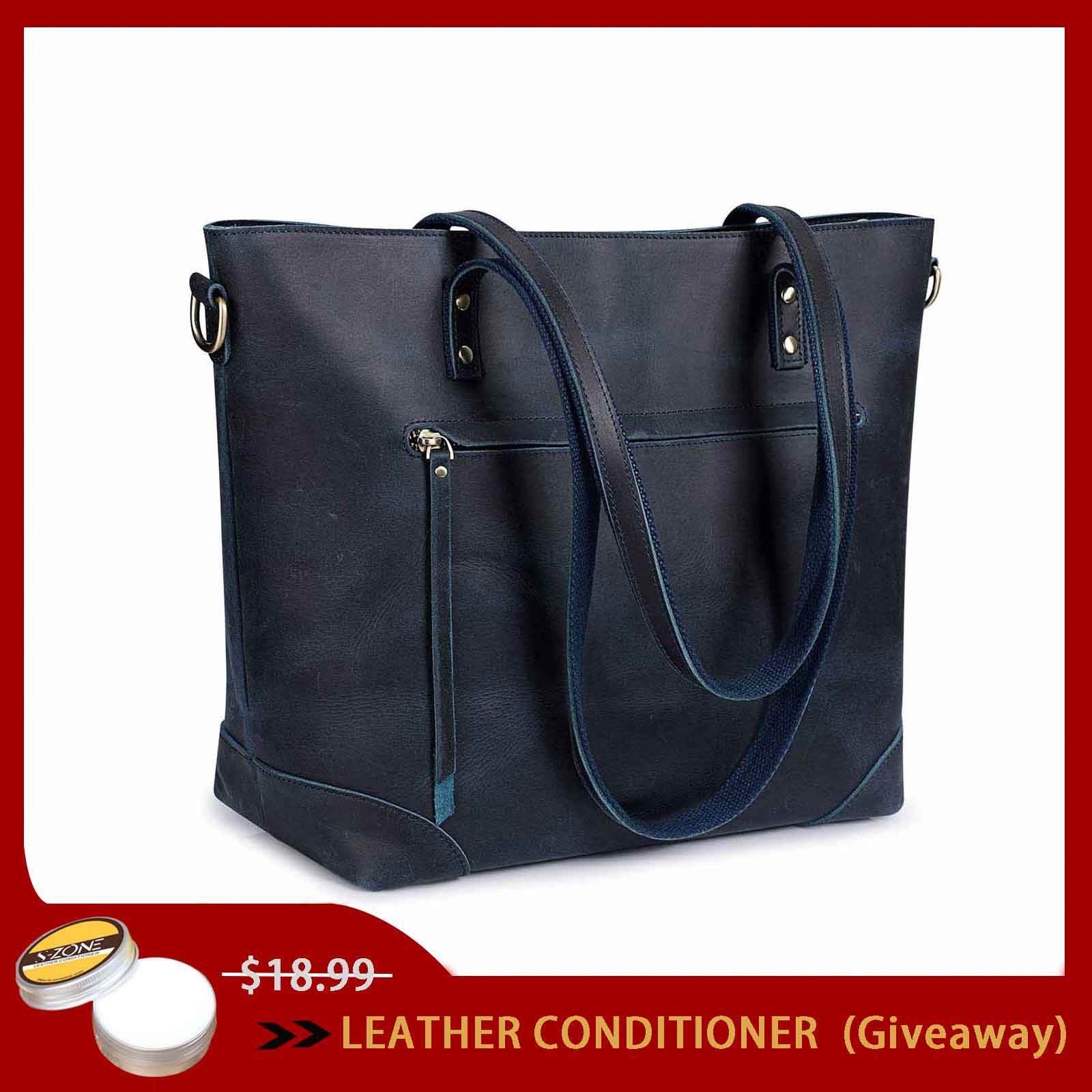 Vintage leather on sale tote bag women's