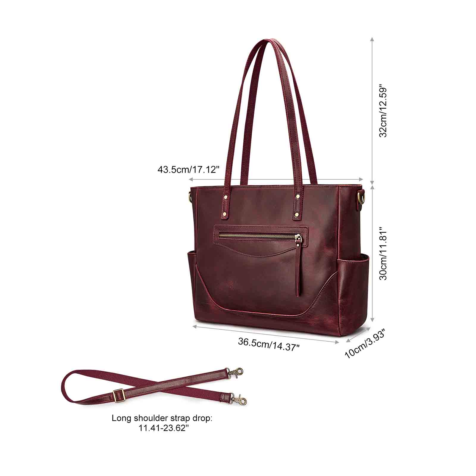 women leather tote bag