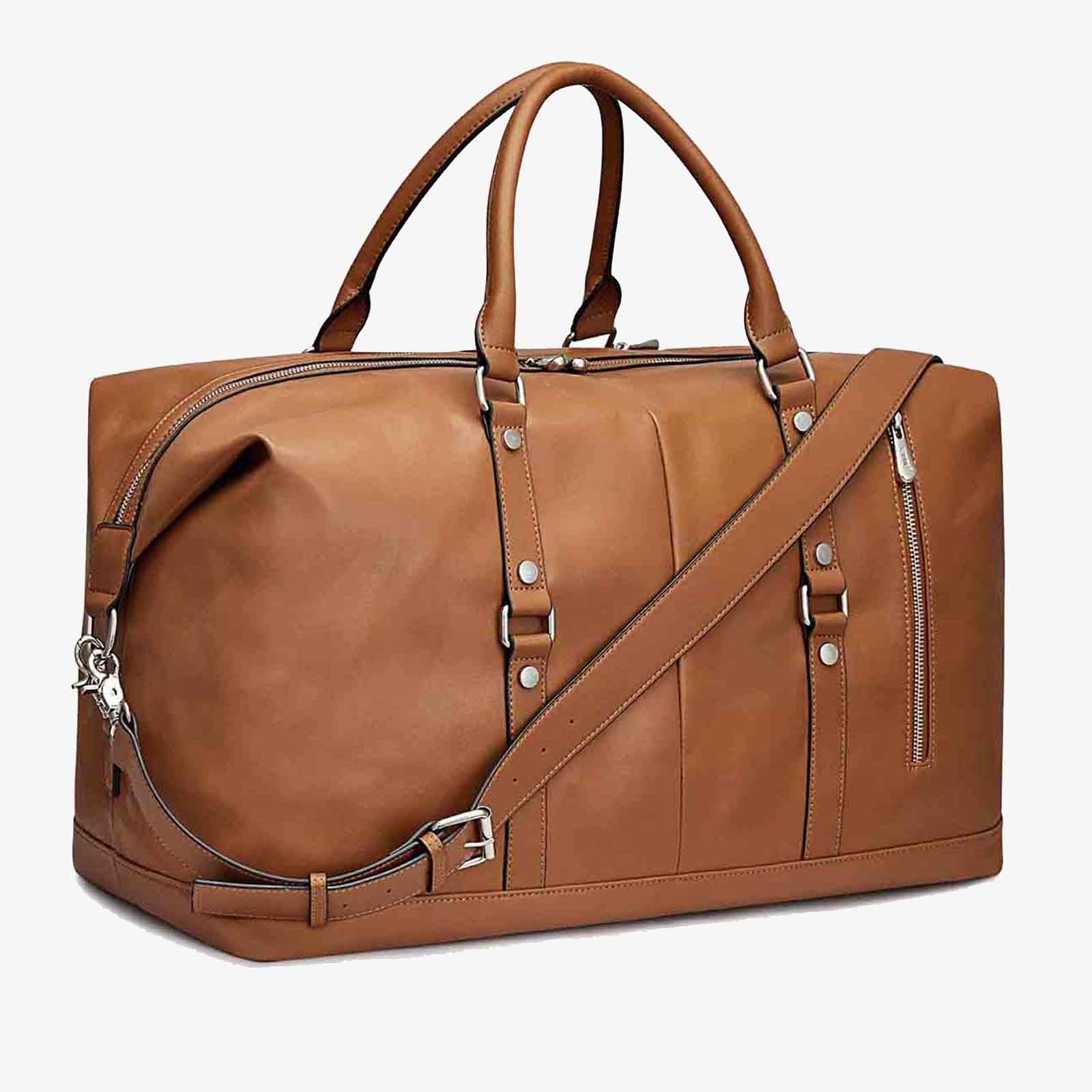60L Women Genuine Leather Duffel Bag