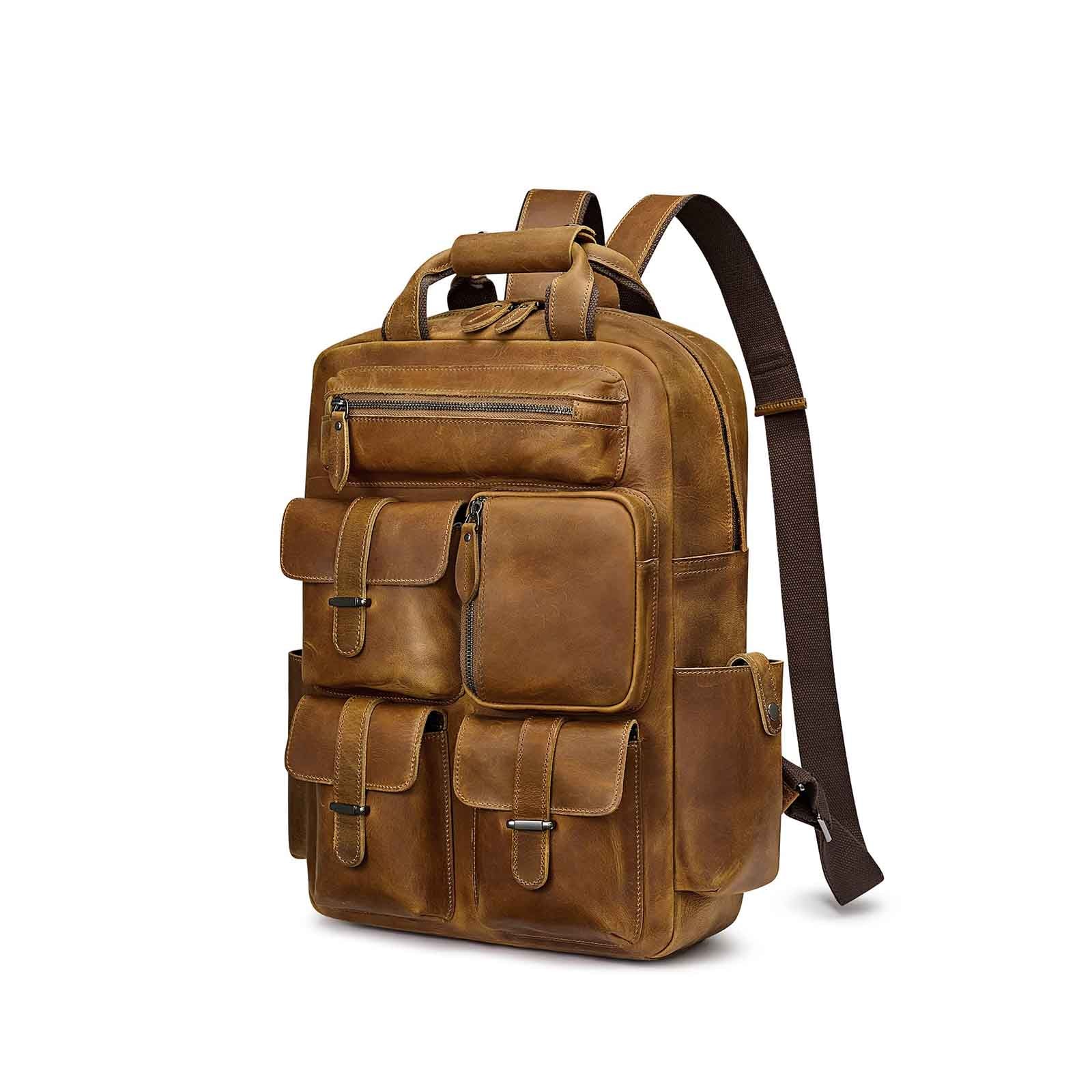 leather backpack for men