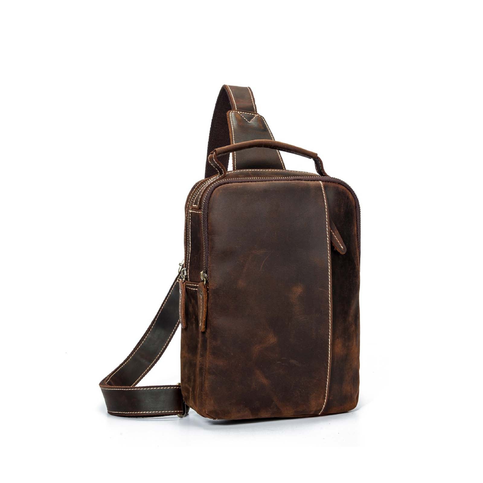 Vintage leather sling outlet bag