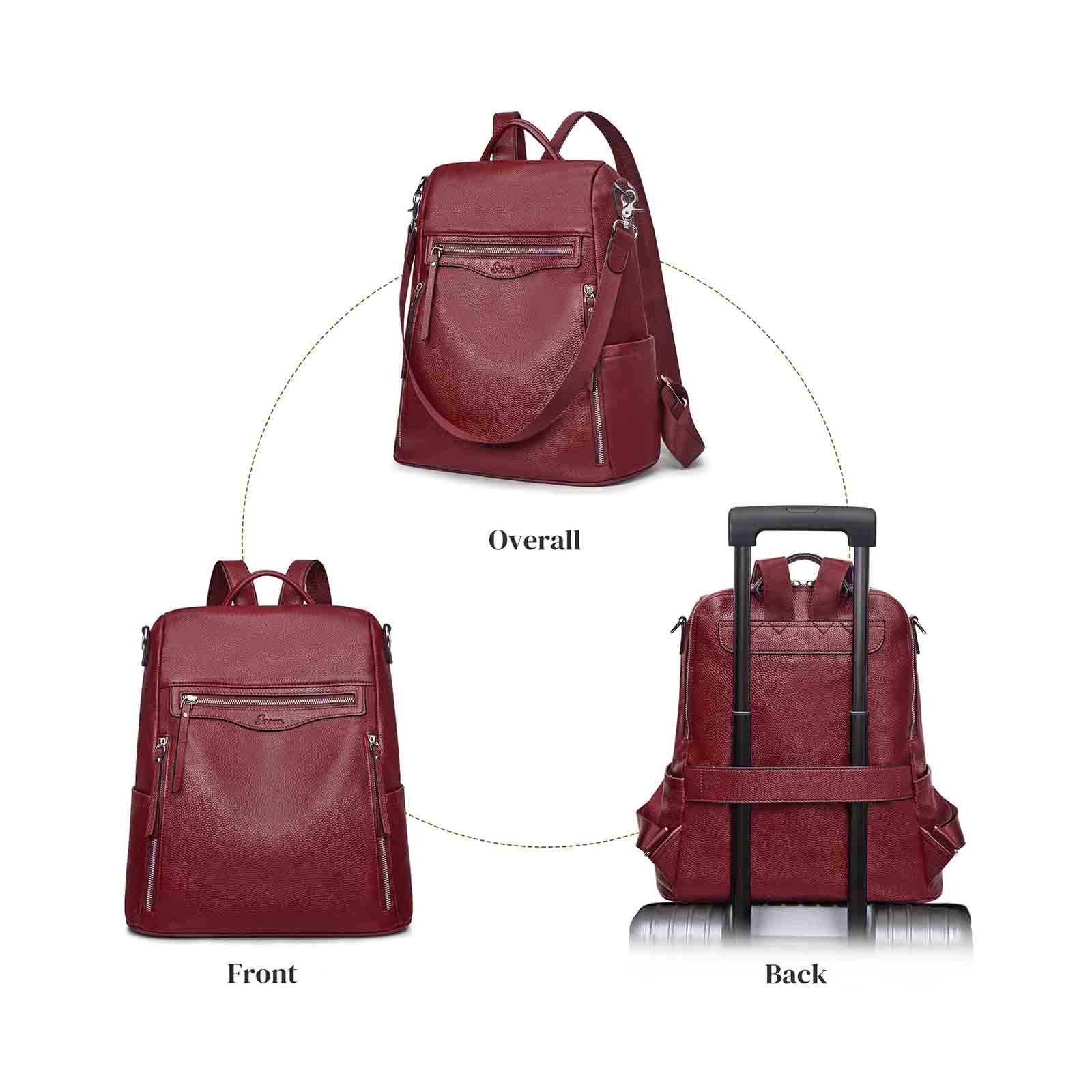 Soft College Leather Backpack