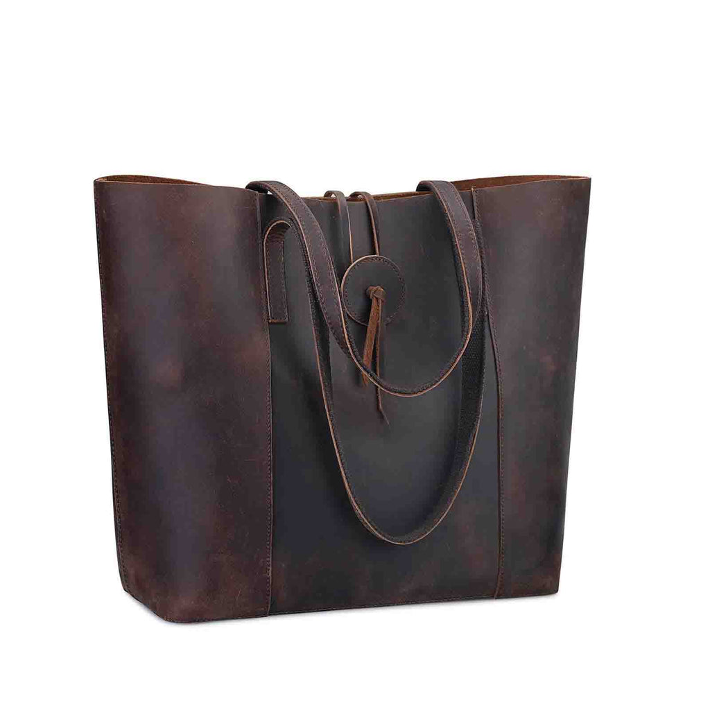 Crazy Horse Leather Tote Bag