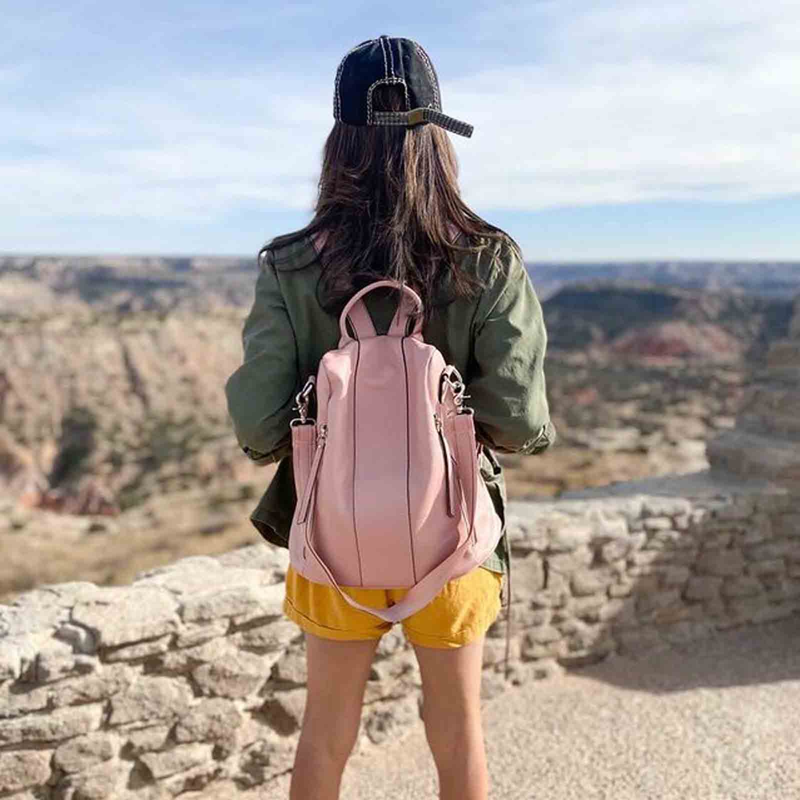 women leather backpack