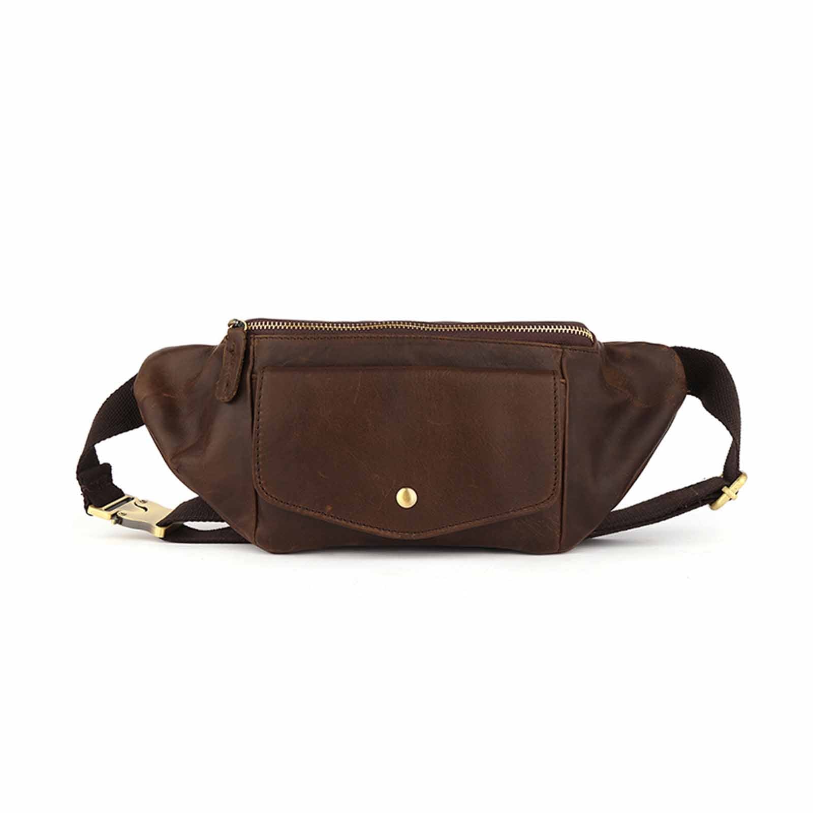 Vintage Leather Belt Bag For Women