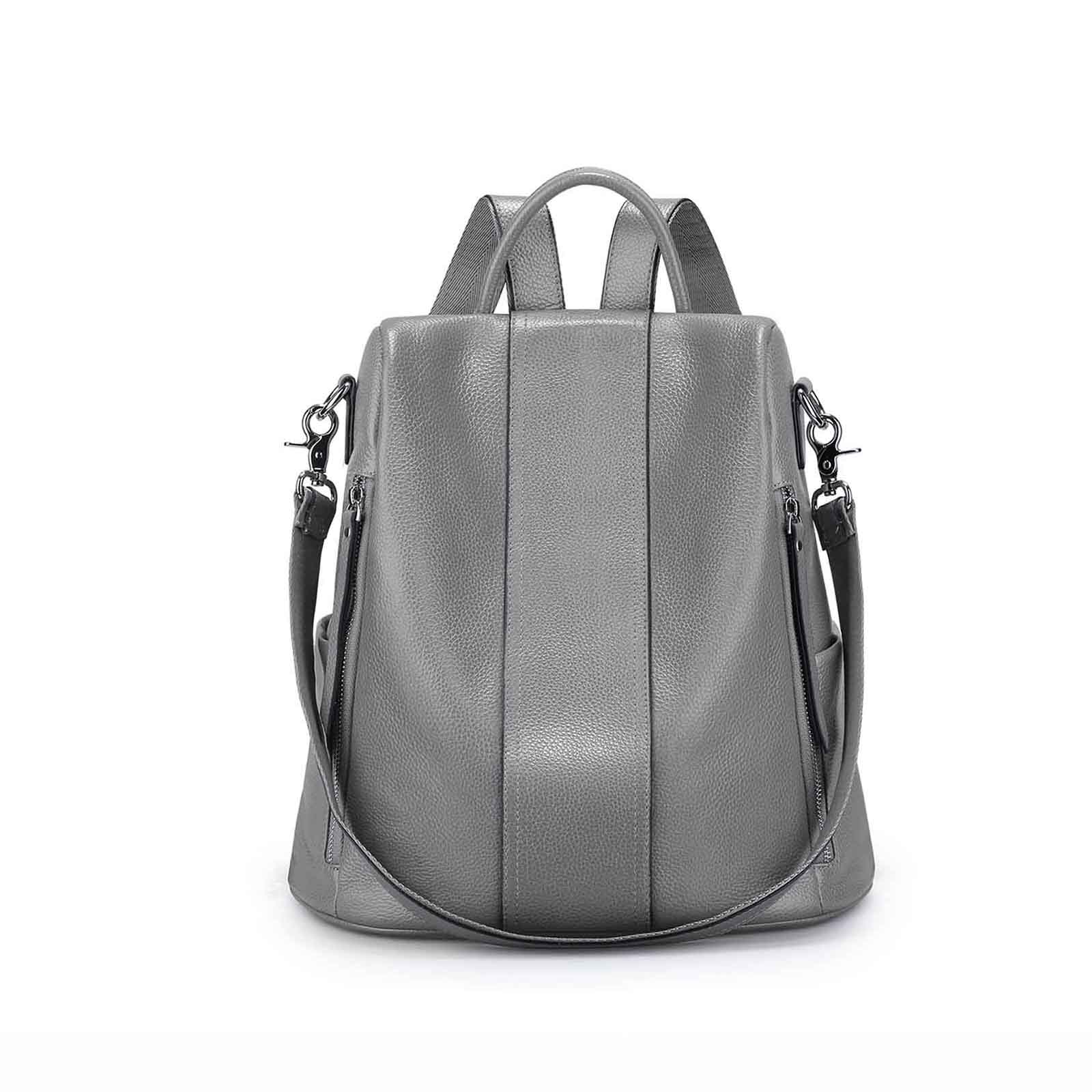  S-ZONE Leather Backpack Purses for Women Antitheft Soft Rucksack  Ladies Shoulder Bag Medium : Clothing, Shoes & Jewelry