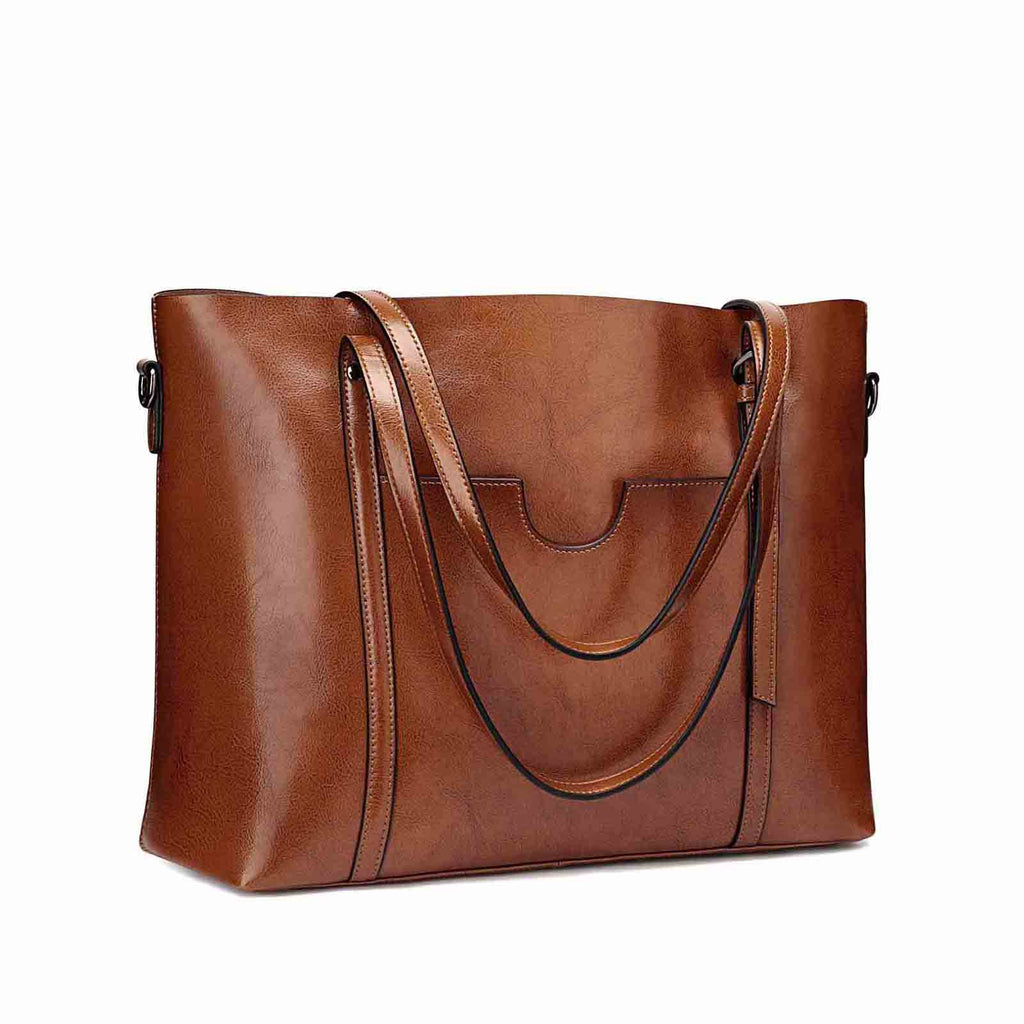 Genuine Leather Daily Work Tote