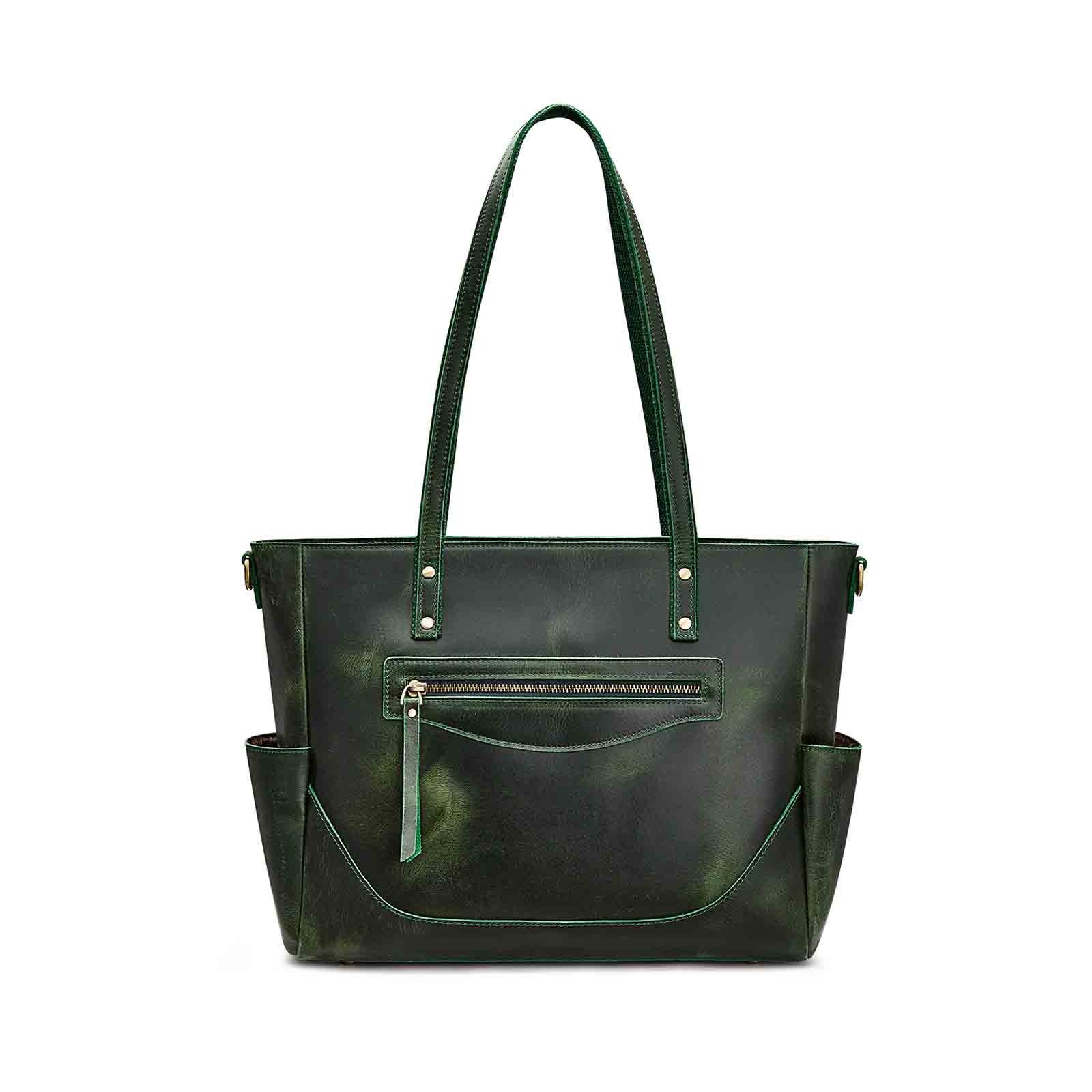 leather women's laptop tote