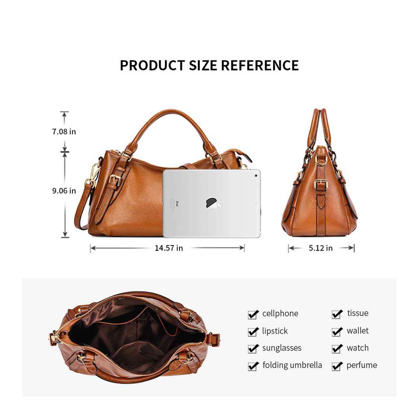 leather handbag for women