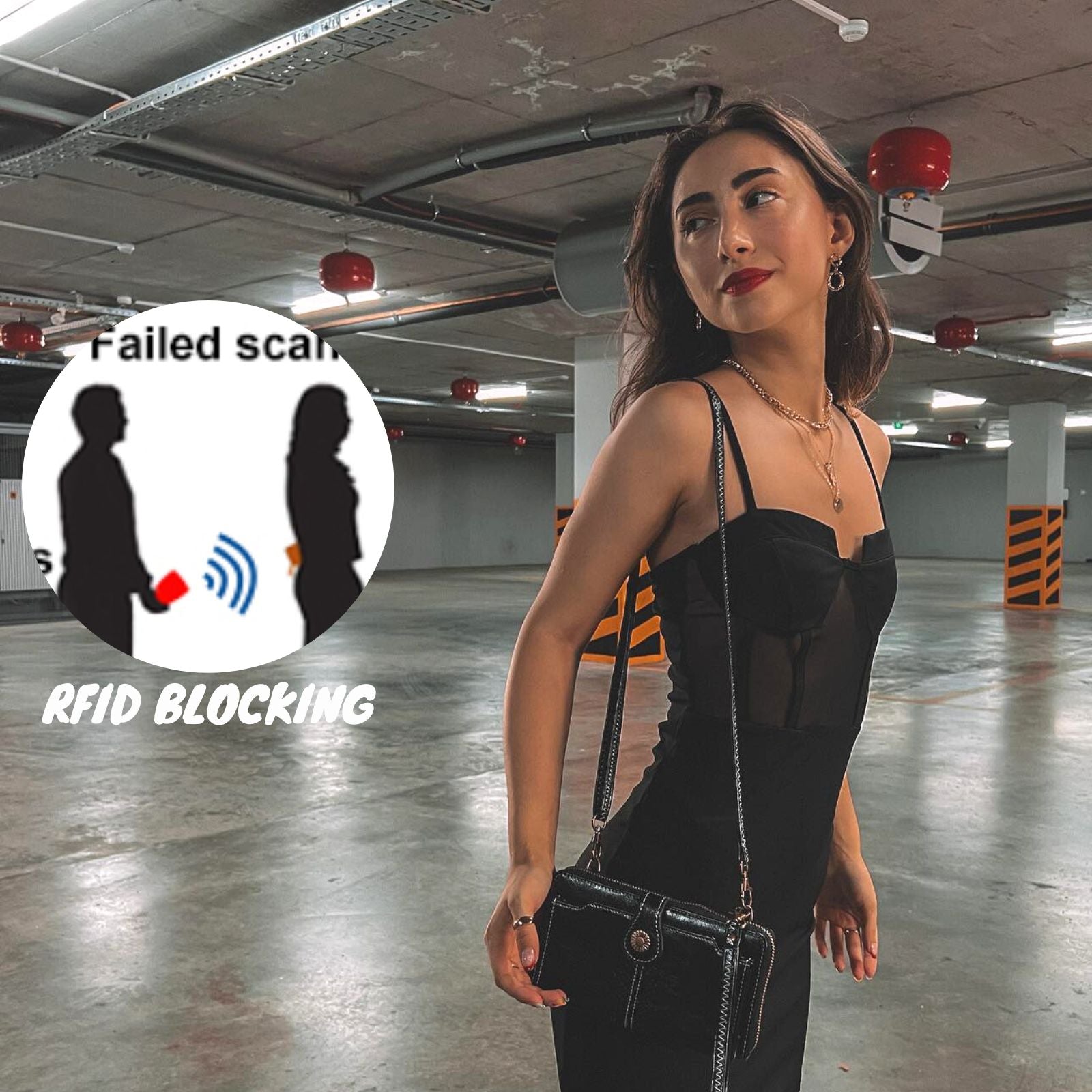 Women RFID Blocking Crossbody Cellphone Purse