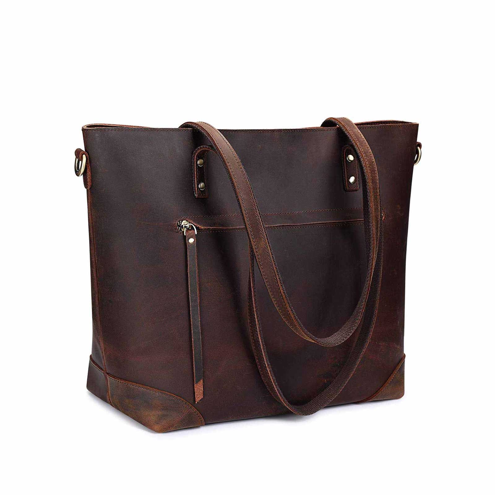 Vintage leather tote bag hot sale