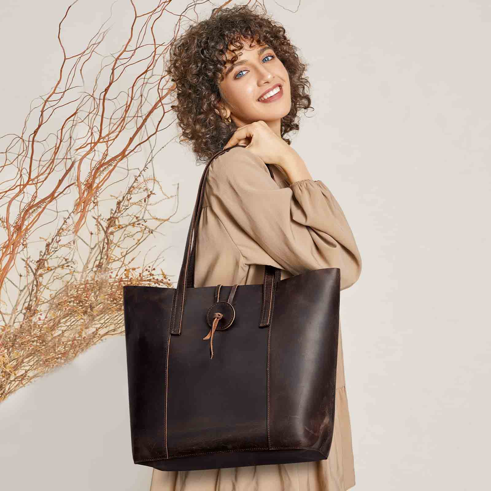 S zone leather tote sale