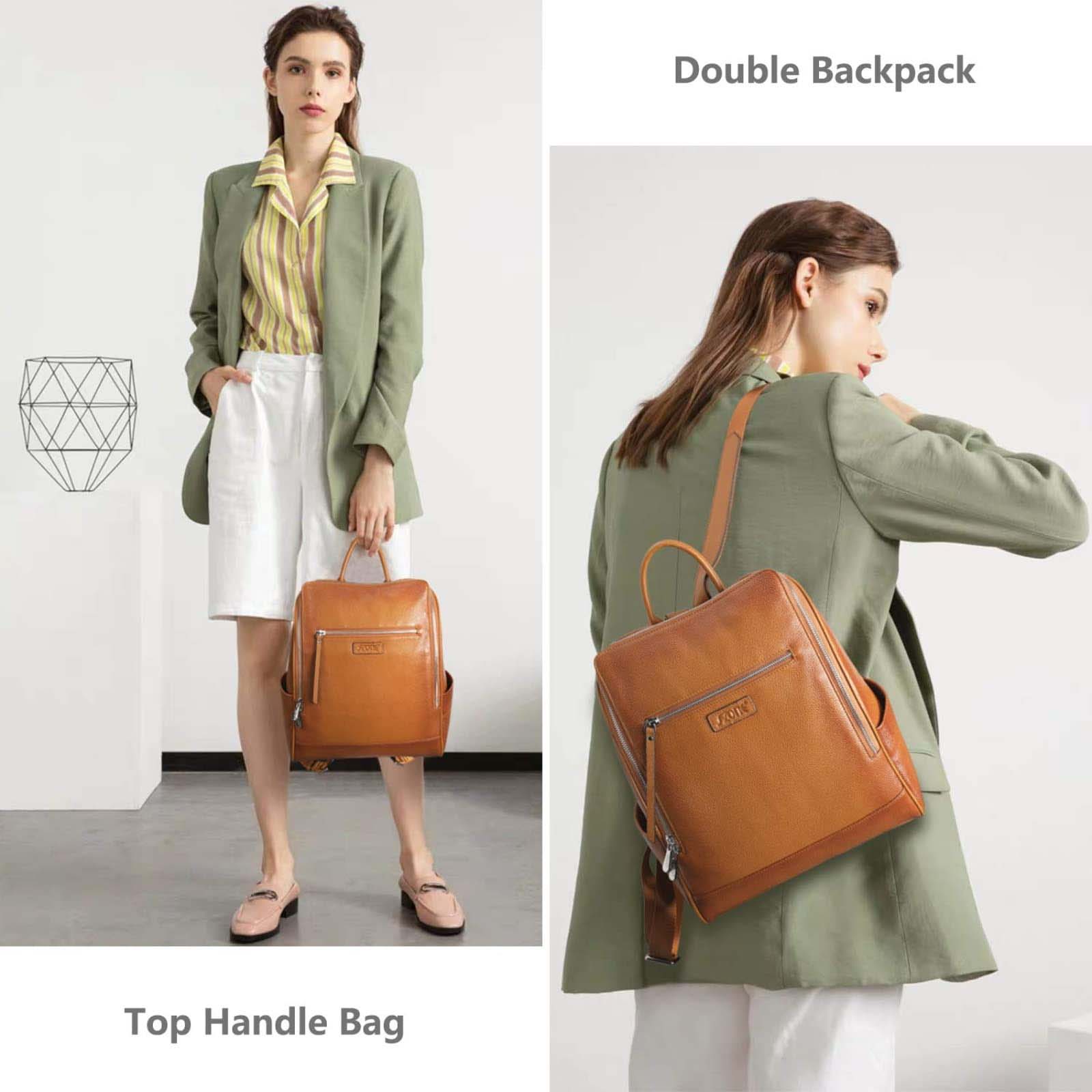 Medium Genuine Leather Women Backpack