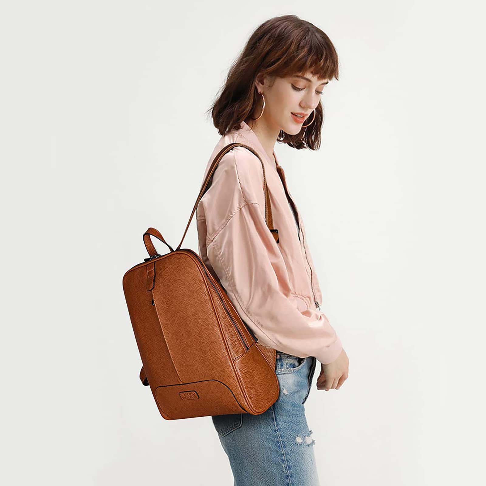 Women Genuine Leather Backpack