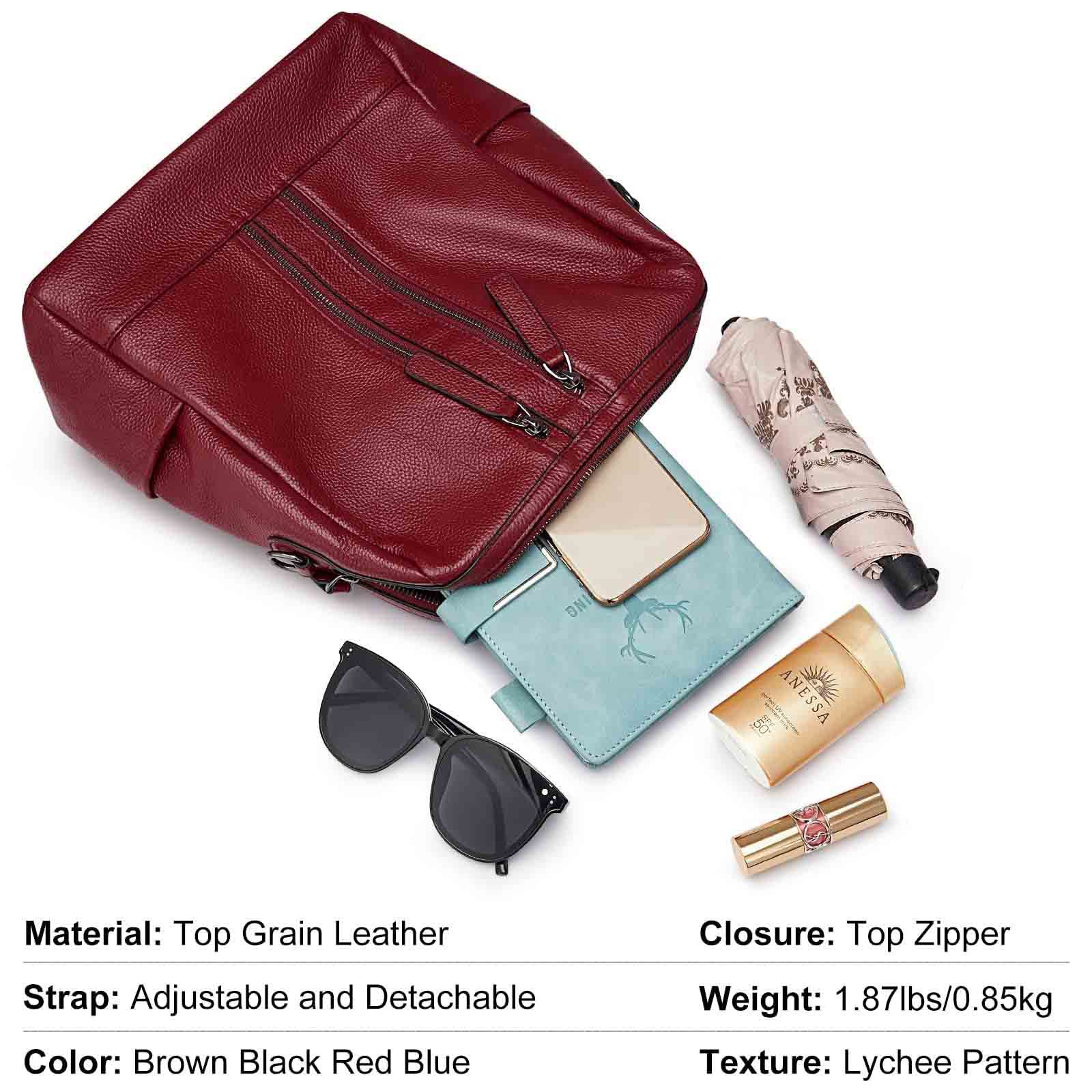 Medium Genuine Leather Backpack